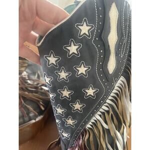 Corral Women's Leather Cowgirl Boots Stars And Stripes 8.5 Red White And Blue